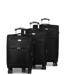 Набор чемоданов Airtex 619 Worldline 3 в 1 черный фото, картинка, изображение