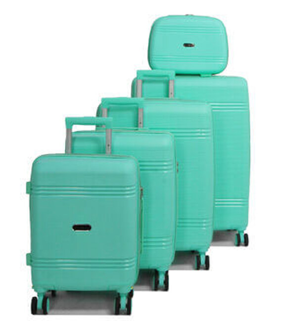 Комплект из 4 чемоданов и кейса Snowball 21204 Valparaiso мятный фото, картинка, изображение