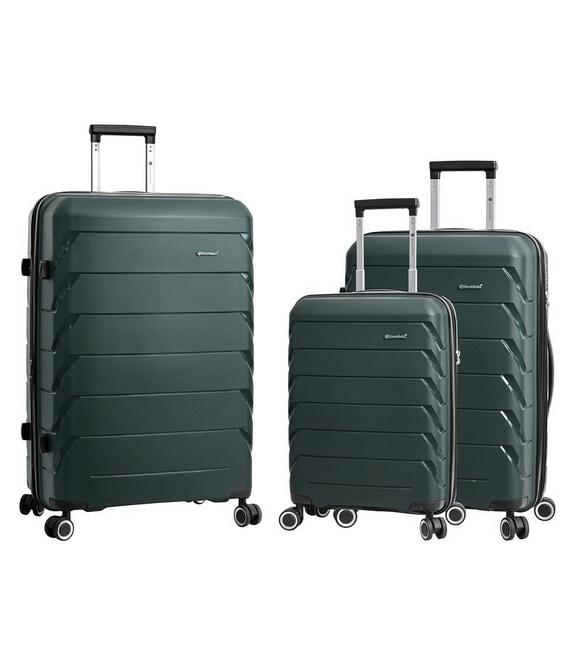 Набор Чемоданов Snowball 33603 3 в 1 темно-зеленый фото, картинка, изображение