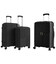 Набір валіз Snowball 20403 чорний - картинка, зображення, фото валізи