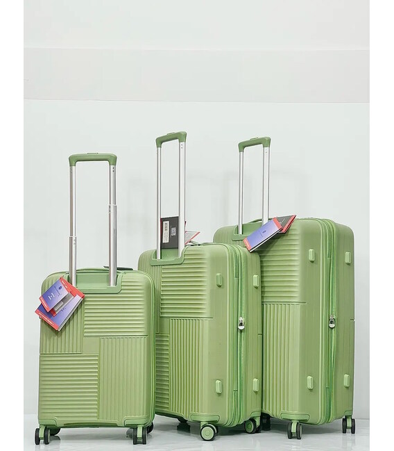 Комплект чемоданов Snowball 20403 зеленый фото, картинка, изображение