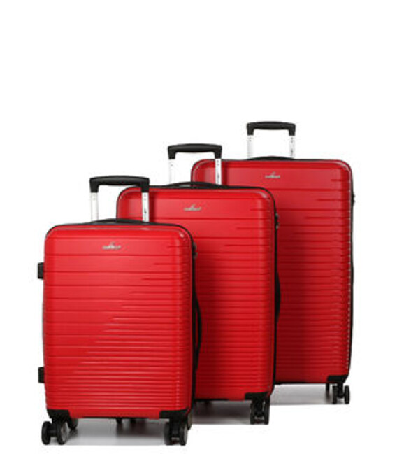 Набор чемоданов Snowball 33703 Naxos красный фото, картинка, изображение