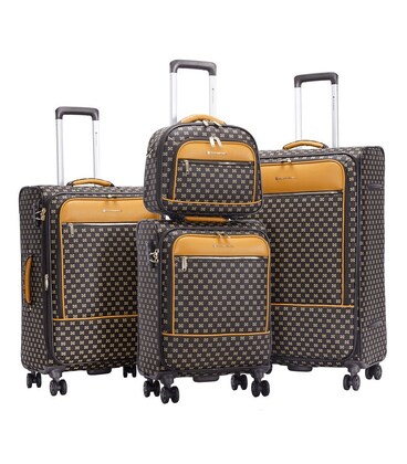 Комплект из 3 чемоданов и кейса Snowball 39204 коричневый картинка, изображение, фото