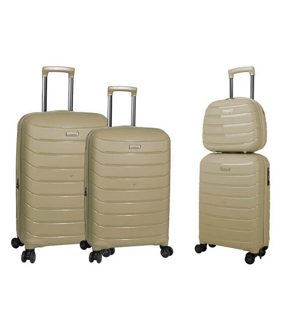 Набор Чемоданов Snowball 61303 3 в 1 + кейс шампань фото, картинка, изображение