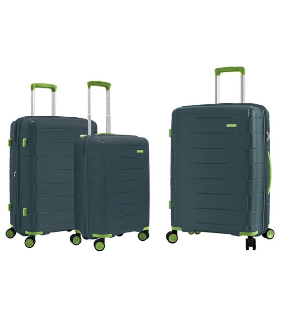 Набір Валіз Snowball 20303 3 в 1 зелений - картинка, зображення, фото валізи