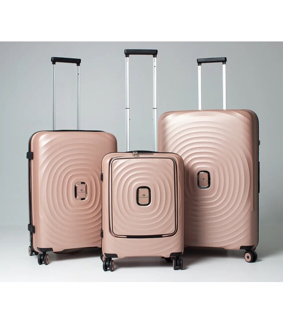 Набір Валіз Snowball 35203 3 в 1 рожеве золото - картинка, зображення, фото валізи