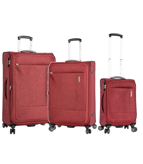 Набор чемоданов Snowball 39303 бордовый фото, картинка, изображение