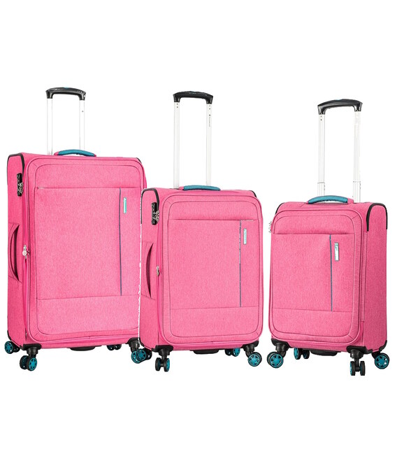 Набір валіз Snowball 39303 рожевий - картинка, зображення, фото валізи