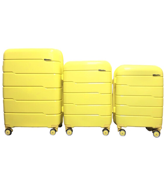 Набор чемоданов Milano 0305 желтый фото, картинка, изображение
