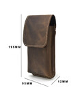 Шкіряна сумка чохол на пояс або через коричневе плече TARWA RCw-2093-3md картинка, изображение, фото