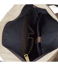 Ролл-ап рюкзак зі шкіри та канвас TARWA RGj-5191-3md слонова кістка картинка, зображення, фото