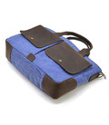 Чоловіча сумка з канвас та кінської шкіри TARWA RKc-3990-3md синій картинка, изображение, фото