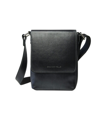 Чоловіча сумка-месенджер міні формату, 235х160х50 мм, чорний картинка, зображення, фото