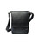 Чоловіча сумка-месенджер міні формату, 235х160х50 мм, чорний картинка, изображение, фото