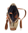Жіноча сумка тоут з канвас та шкіри TARWA RBs-3930-3md з передніми кишенями картинка, зображення, фото