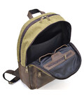 Чоловічий рюкзак шкіра та канвас хаккі для ноутбука TARWA RHc-7273-3md картинка, зображення, фото