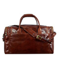 Велика шкіряна італійська дорожня сумка коричнева Time Resistance 5191701 картинка, зображення, фото