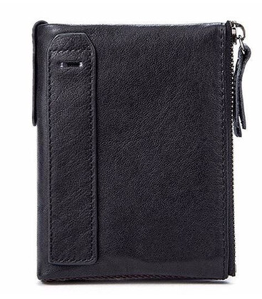 Чоловічий невеликий гаманець TW002 чорний (уцінка) картинка, изображение, фото
