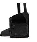 Шкіряний слінг рюкзак на одне плече TARWA RA-232-3md чорний картинка, изображение, фото