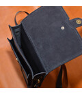 Шкіряна сумка через плече із клапаном Limary lim0123ra чорна картинка, зображення, фото