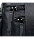 Шкіряна дорожня спортивна сумка через плече чорна John McDee 7420A картинка, изображение, фото