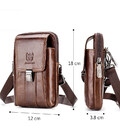 Напоясний сумка з ремінцем на плече T0073 BULL, коричнева картинка, зображення, фото