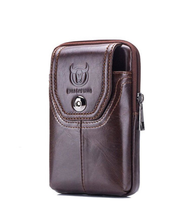 Напоясний сумка-чохол для смартфона T1398 Bull з натуральної шкіри картинка, изображение, фото