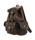 Шкіряний оригінальний рюкзак з трьома кишенями фірми Tiding P3165 картинка, изображение, фото