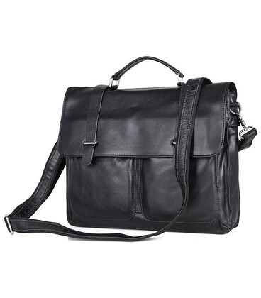 Міцна чоловіча сумка для ноутбука, колір чорний, John McDee, JD7100A картинка, зображення, фото