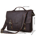 Чоловік шкіряний портфель, сумка для ноутбука, коричнева 7090R картинка, зображення, фото