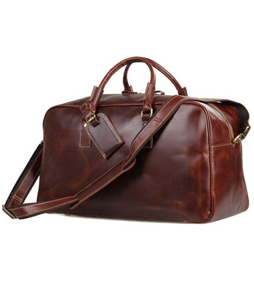 Велика зручна шкіряна дорожня сумка, англійський стиль 7156LB картинка, зображення, фото