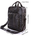 Вертикальна шкіряна чоловіча сумка, трансформер сіра 7168J картинка, зображення, фото