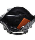 Шкіряна натуральна сумка на кожен день, чорна 7120A картинка, изображение, фото