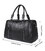 Шкіряна стильна дорожня сумка, чорна 7190A John McDee картинка, зображення, фото