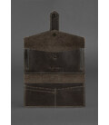Кожаное женское портмоне 3.0 темно-коричневое с бирюзовым картинка, изображение, фото