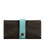Шкіряне жіноче портмоне 3.0 темно-коричневе з бірюзовим картинка, зображення, фото