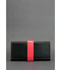 Кожаное женское портмоне 3.0 черное с красным картинка, изображение, фото