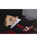 Шкіряне жіноче портмоне 3.0 чорне з червоним картинка, зображення, фото