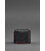 Шкіряне портмоне 4.2 на кнопці чорне з червоною ниткою картинка, зображення, фото