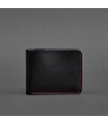 Кожаное портмоне 4.1 (4 кармана) черное с красной нитью картинка, изображение, фото