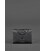 Шкіряний жіночої кард-кейс 3.0 чорний з мандалою картинка, зображення, фото