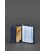 Кожаный кард-кейс 7.0 синий с перьями картинка, изображение, фото