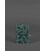 Кожаный кард-кейс 7.0 зеленый с перьями картинка, изображение, фото