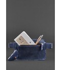 Кожаная поясная сумка Dropbag Mini синяя картинка, изображение, фото