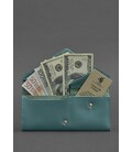 Жіночий шкіряний гаманець Керрі 1.0 бірюзовий картинка, зображення, фото