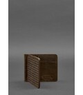 Чоловіче шкіряне портмоне темно-коричневе 1.0 затиск для грошей Карбон картинка, зображення, фото