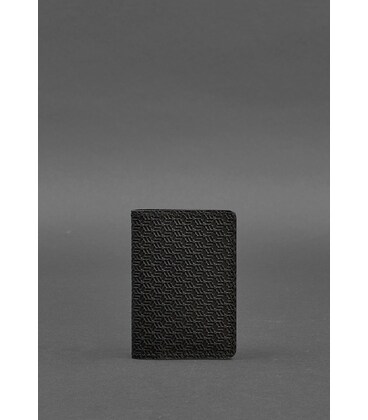 Мужской кожаный кард-кейс (визитница) 6.0 Карбон черный картинка, изображение, фото