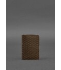 Чоловічий шкіряний кард-кейс (візитниця) 6.0 Карбон темно-коричневий картинка, зображення, фото