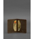 Мужской кожаный кард-кейс (визитница) 6.0 Карбон темно-коричневый Crazy Horse картинка, изображение, фото