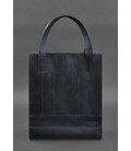 Шкіряна жіноча сумка шоппер Бетсі синя картинка, зображення, фото